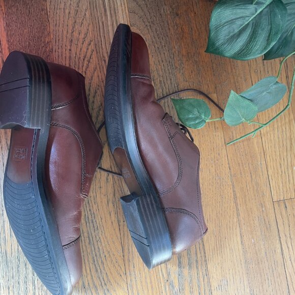 Johnston Murphy Derby Shoes 8.5M Brown Tabor Cap Toe - Picture 8 of 10